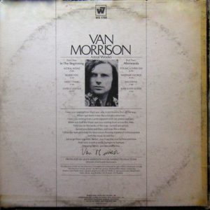 Zadní strana obalu LP desky Van Morrison: Astral Weeks (1968, Warner Brothers)